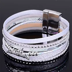 Meerlaagse armband - met kristallen / magnetische gespArmbanden