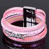 Mehrschichtiges Armband - mit Kristallen / Magnetschnalle