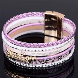 Meerlaagse armband - met kristallen / magnetische gespArmbanden