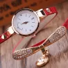 Modisches mehrschichtiges Armband mit einer Uhr / Kristallen