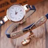 Modisches mehrschichtiges Armband mit einer Uhr / Kristallen