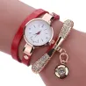 Modisches mehrschichtiges Armband mit einer Uhr / Kristallen