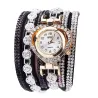 Luxuriöses mehrschichtiges Kristallarmband - mit einer Uhr
