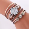 Vintage Multilayer-Armband - mit runder Uhr / Kristallen