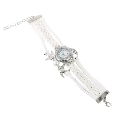 Retro multilayer armband met horloge - vogels / levensboomArmbanden