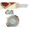 Gnova - Platin Quarzuhr - mit dreilagigem Echtlederarmband