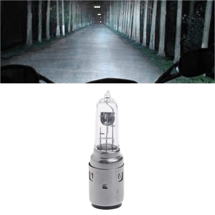 Motocyklowa żarówka reflektorowa - halogen / ksenon - biała - DC 12V - 35W - BA20DŚwiatła