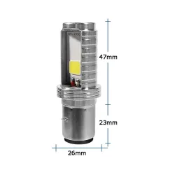 LED motor / auto lamp - wit Hi/Lo Beam - 12V - 12W - 1200Lm - BA20DLED