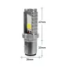 LED motor / auto lamp - wit Hi/Lo Beam - 12V - 12W - 1200Lm - BA20DLED