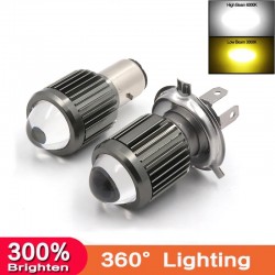 Motorlamp - H4 / BA20D / P15D - 12V - LED grootlicht / dimlicht - 1200LMVerlichting