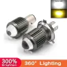 Motorcycle light bulb - H4 / BA20D / P15D - 12V - LED High / Low Beam - 1200LMLights