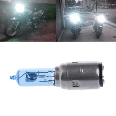 Żarówka motocyklowa - biała halogenowa Xenon - DC 12V - 35W - BA20DŚwiatła
