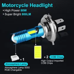 Autolamp - waterdicht - RGB - LED - H4 / H6 / H7 / BA20D / P15D-25-1 - DRLH7