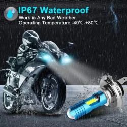 Żarówka samochodowa - wodoodporna - RGB - LED - H4 / H6 / H7 / BA20D / P15D-25-1 - DRLH7