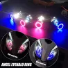 Motor / auto gloeilamp - LED - DRL - Angel Eye - blauw / roze - H4 - BA20DDagrijverlichting (DRL)