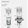 Motorrad Glühbirne - LED CREE - H4 - BA20D - DC 9V~85V - 20W 1400LM - 6500K