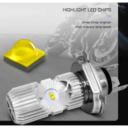 Motorcycle light bulb - LED CREE - H4 - BA20D - DC 9V~85V - 20W 1400LM - 6500K
