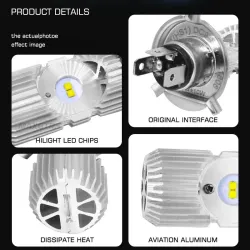 Motorcycle light bulb - LED CREE - H4 - BA20D - DC 9V~85V - 20W 1400LM - 6500K