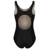 Zwempak uit één stuk - zwarte racerback - uitgeholdBadkleding