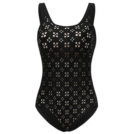 Zwempak uit één stuk - zwarte racerback - uitgeholdBadkleding