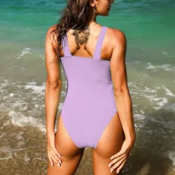 Sexy badpak uit één stuk - open V-hals - met push upBadkleding