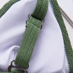 Sexy komplet bikini w prążki - push up - metalowe ozdobyStroje Kąpielowe