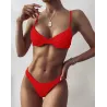 Sexy geribbelde bikiniset - Braziliaanse stijl - met push upBadkleding