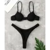 Sexy ribbed bikini set - Brazilian style - with push up