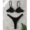 Sexy geribbelde bikiniset - Braziliaanse stijl - met push upBadkleding
