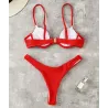 Sexy geribbelde bikiniset - Braziliaanse stijl - met push upBadkleding