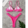 Sexy geribbelde bikiniset - Braziliaanse stijl - met push upBadkleding