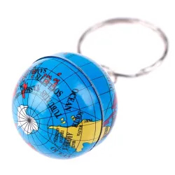llaveroTrendy keychain with world map globe