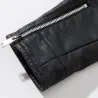 Modische Herren Lederjacke - Stehkragen - mit Reißverschluss