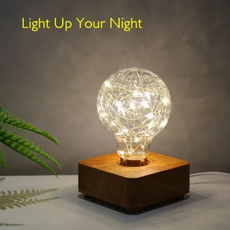 Nowoczesna lampka nocna LED - USB - żarówka z drutu miedzianegoŚwiatła