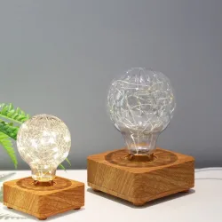 Nowoczesna lampka nocna LED - USB - żarówka z drutu miedzianegoŚwiatła