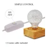 Modern LED night light - USB - copper wire string bulb