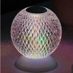 Italiaanse nachtlamp - ronde kristallen bol - USB - aanraaksensorVerlichting