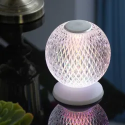Italiaanse nachtlamp - ronde kristallen bol - USB - aanraaksensorVerlichting