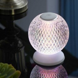 Włoska lampka nocna - okrągła kryształowa kula - USB - czujnik dotykowyŚwiatła