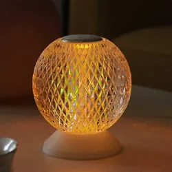 Italiaanse nachtlamp - ronde kristallen bol - USB - aanraaksensorVerlichting