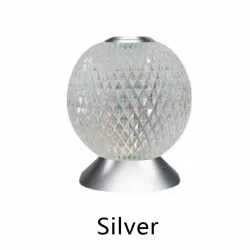 Italiaanse nachtlamp - ronde kristallen bol - USB - aanraaksensorVerlichting