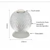 Italiaanse nachtlamp - ronde kristallen bol - USB - aanraaksensorVerlichting