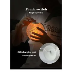 Italiaanse nachtlamp - ronde kristallen bol - USB - aanraaksensorVerlichting