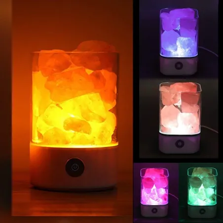 Kristalzoutlamp - negatief ionenlicht - USBVerlichting