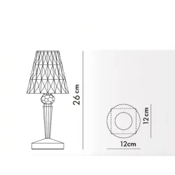 Moderne kristallen nachtlamp - aanraakbediening - USBVerlichting