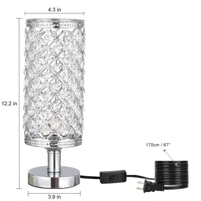 Nachtlampe aus Kristall - ausgehöhlt - geschnitztes Design - USB