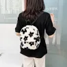 BolsasSmall plush backpack - with zipper - flowers printing