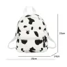 Mini Canvas Rucksack - mit Reißverschluss - Kuhmilchdruck