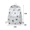 Fashionable backpack - large capacity - with dogs / butterflies / feathers print