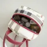 Kleiner karierter Rucksack - Umhängetasche